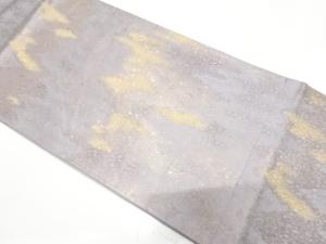 金糸　壷垂れ模様織り出し　袋帯